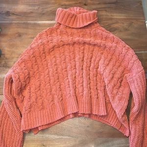 Cropped burnt orange sweater Medium
